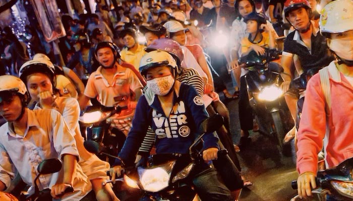 Scooter riders in Da Nang